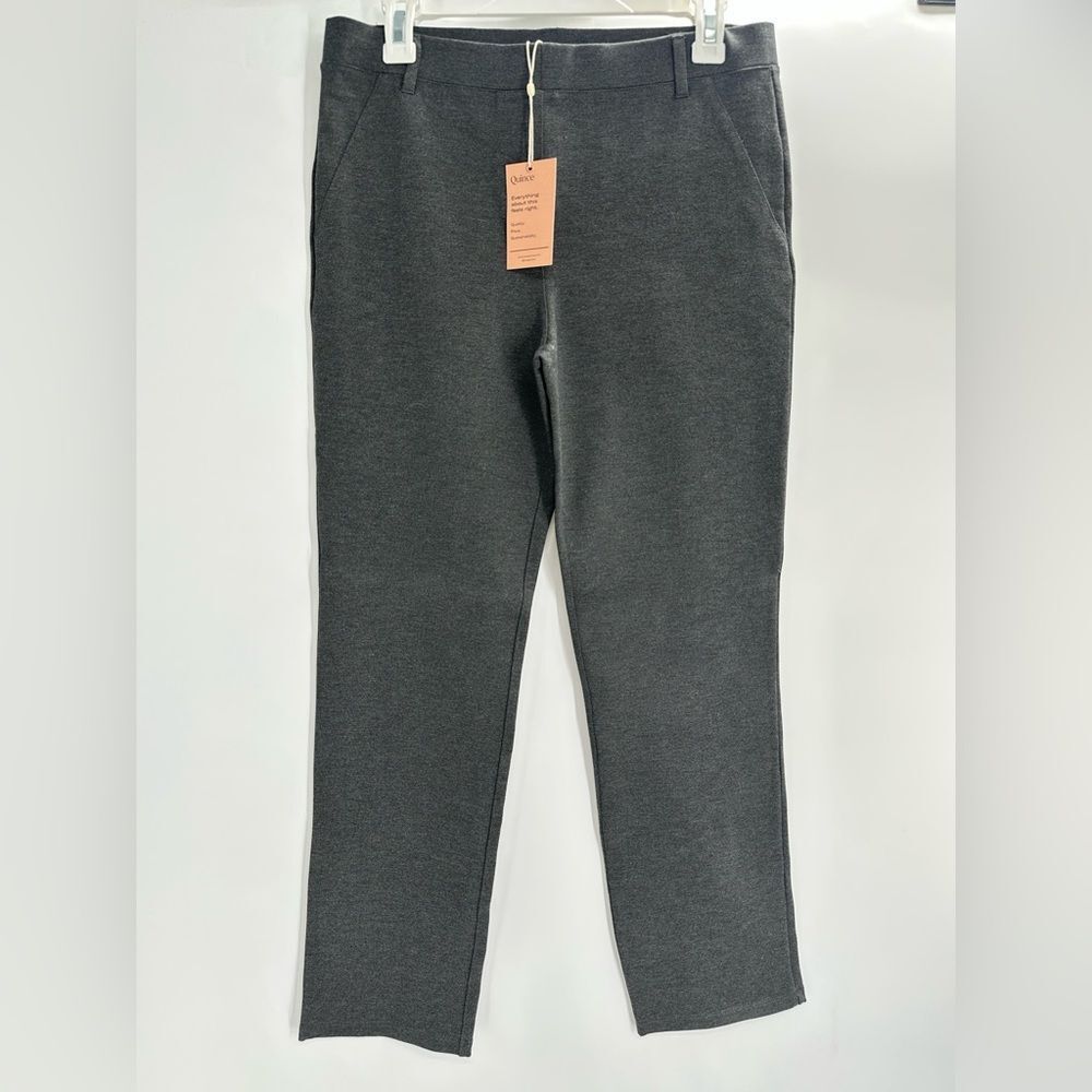 NWT Quince Ultra-Stretch Ponte Straight Leg Pants Size Medium PETITE - Picture 4 of 10